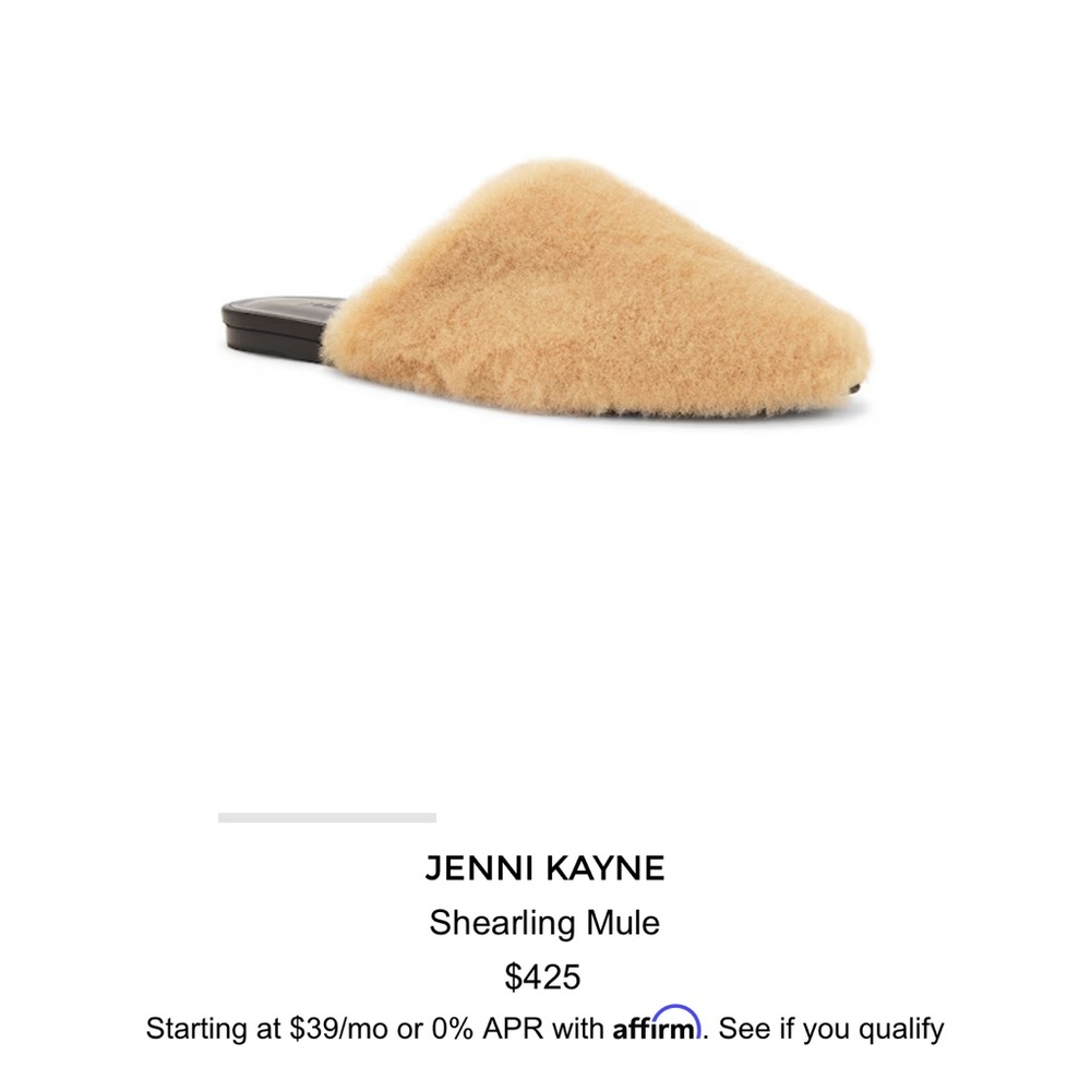 Jenni Kayne Shearling Mules Size 40
